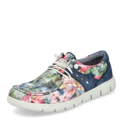 Rieker Slipper bunt gemustert - denimblau S14 44000-90