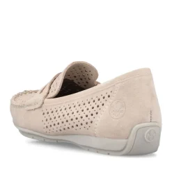 Rieker Slipper Loafer hellrosa Rauleder S14 40263-31