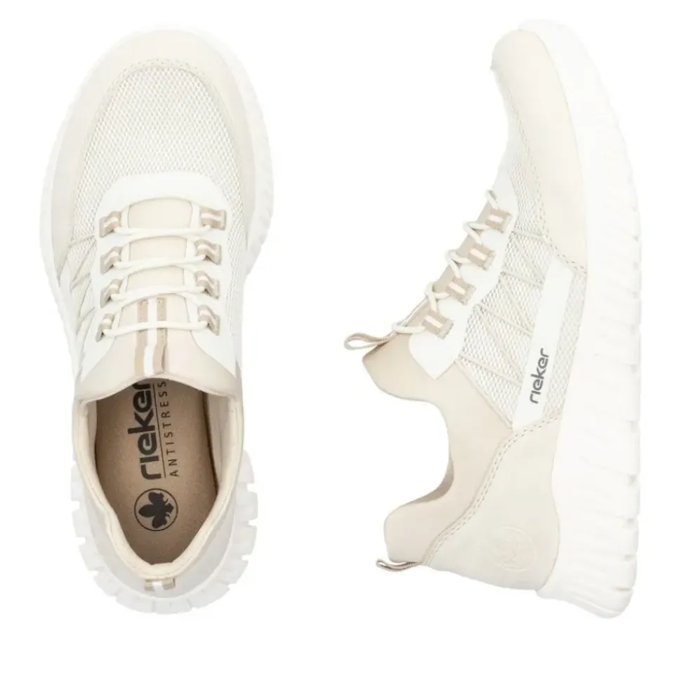 Rieker Slipper Sneaker beige / weiss S24 M5358-60