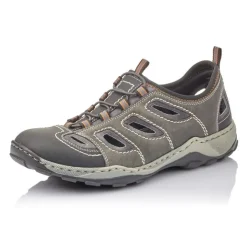 Rieker Slipper Sneaker Gummizug Trekking Antistress grau 08065-02