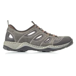Rieker Slipper Sneaker Gummizug Trekking Antistress grau 08065-02
