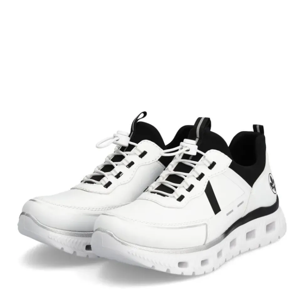 Rieker Sneaker Schlüpfschuh Komfortweite G weiss S14 M6062-80