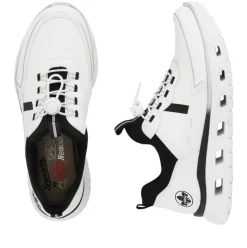Rieker Sneaker Schlüpfschuh Komfortweite G weiss S14 M6062-80