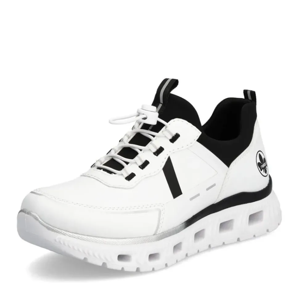 Rieker Sneaker Schlüpfschuh Komfortweite G weiss S14 M6062-80