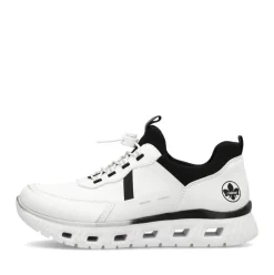 Rieker Sneaker Schlüpfschuh Komfortweite G weiss S14 M6062-80