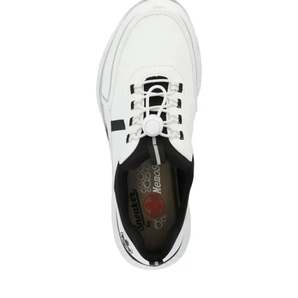 Rieker Sneaker Schlüpfschuh Komfortweite G weiss S14 M6062-80