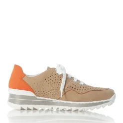 Rieker Sneaker Schnürer Memosoft beige orange M6905-60