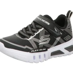 Skechers Lights Flex Glow - Sneaker schwarz und blau Blinker 90542L