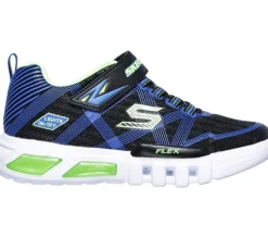 Skechers Lights Flex Glow - Sneaker schwarz und blau Blinker 90542L