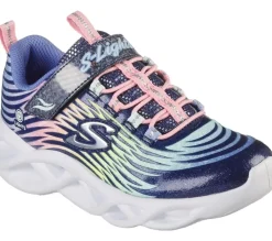 Skechers S Lights Twisty Brights Sneaker Low Kinder Mädchen Blinker blau S12  302321L