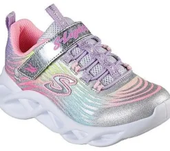 Skechers S Lights Twisty Brights Sneaker Low Kinder Mädchen Blinker blau S12  302321L