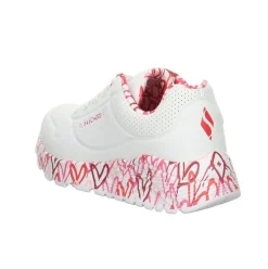 Skechers UNO LOVING LOVE WHT Wedges Sneakers Graffiti Print weiss S12 155506