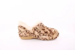 s`knöpfli Damen Hausschuh geschlossen leopardenmuster beige S23 Z29117