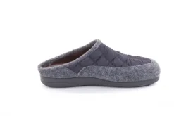 s`knöpfli Damen Hausschuh Pantolette Materialmix grau S22 X10639