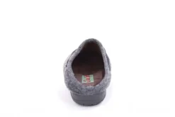 s`knöpfli Damen Hausschuh Pantolette Materialmix grau S22 X10639