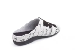 s`knöpfli Damen Hausschuh Pantolette Katzenmotiv Wechselfußbett grau S22 Z27587P