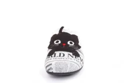 s`knöpfli Damen Hausschuh Pantolette Katzenmotiv Wechselfußbett grau S22 Z27587P