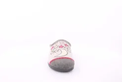 s` knöpfli Damen Hausschuh Pantolette Mond- Motiv grau S23 X29520