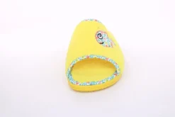 s`knöpfli Damen Pantolette Hausschuh Frottee Fisch- Motiv gelb S13 X27462