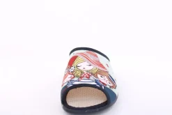 s`knöpfli Damen Pantolette Hausschuh Motiv blau S13 Z28827