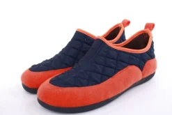 s`knöpfli Herren Hausschuh geschlossen Materialmix grau orange S22 AC10638