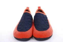 s`knöpfli Herren Hausschuh geschlossen Materialmix grau orange S22 AC10638