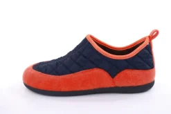 s`knöpfli Herren Hausschuh geschlossen Materialmix grau orange S22 AC10638