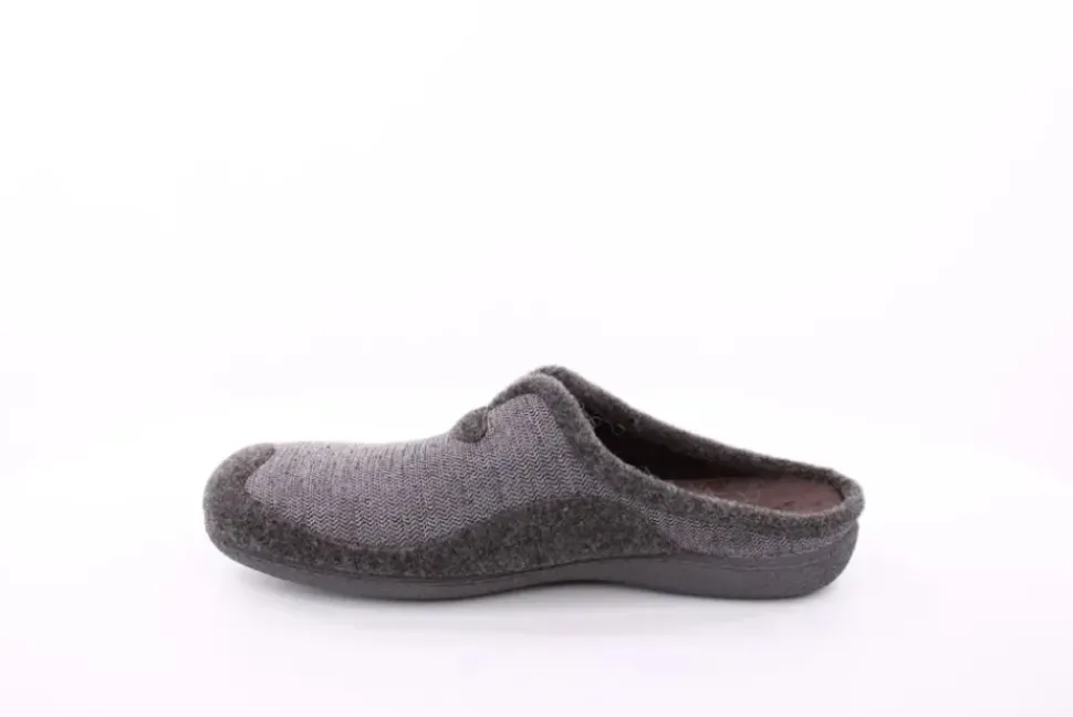 s`knöpfli Herren Hausschuh Pantolette grau S23 LC11165P