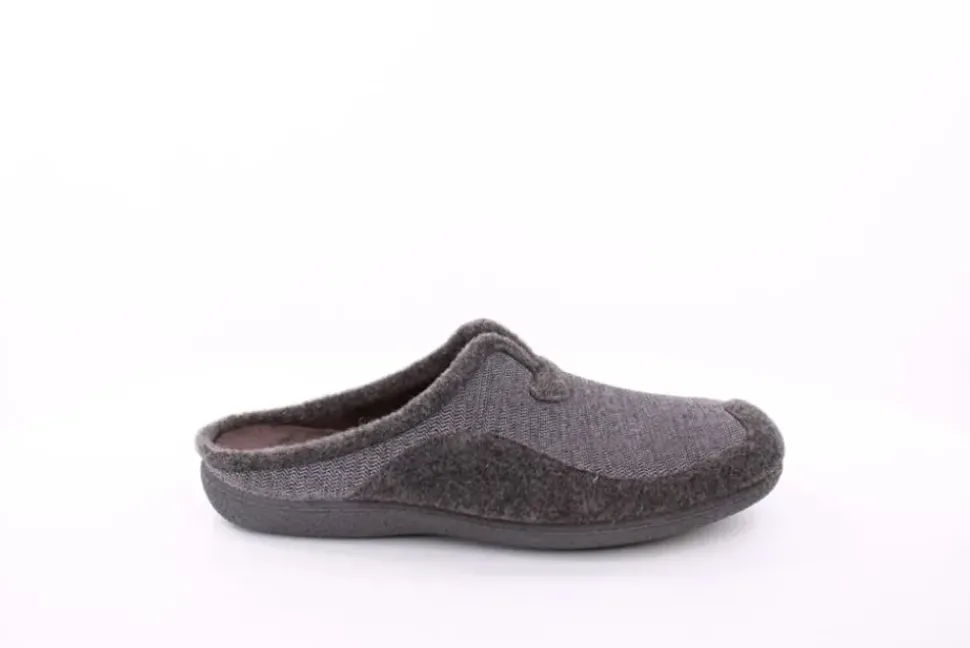 s`knöpfli Herren Hausschuh Pantolette grau S23 LC11165P