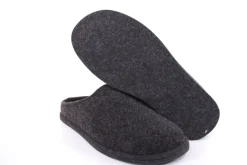 s`knöpfli Herren Hausschuh Pantoffel Filz Filzsohle grau S22 523