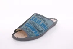 s`knöpfli Herren Pantolette Hausschuh blau S13 AC10786