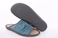 s`knöpfli Herren Pantolette Hausschuh blau S13 AC10786