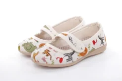 s`knöpfli Kinderausschuh Tier- Motiv Klettverschluss beige S13 I28721