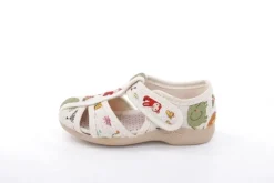 s`knöpfli Kinder Hausschuh Tier- Motiv Klettverschluss beige S13 Z28528