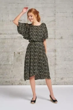 Smashed Lemon Bluse Top  Volantärmel schwarz 21120-999
