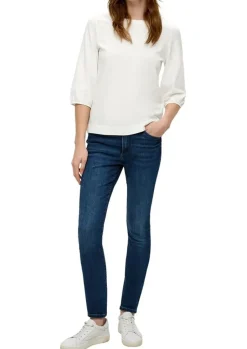 S.Oliver Baumwollshirt mit Puffärmeln weiß, blau schwarz S14 2145857