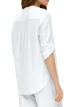 s.Oliver Bluse Leinen 3/4 Arm Tunika - Ausschnitt S14 2144554