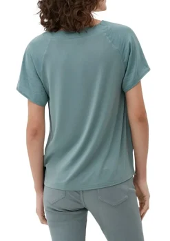 s.Oliver Blusenshirt mit V-Ausschnitt orange,grün,blau S13 2129455