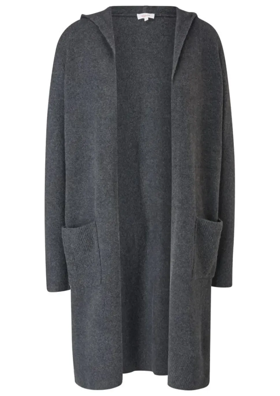 s.Oliver Damen Cardigan Kapuze aufgesetzte Taschen grau S22 2118908