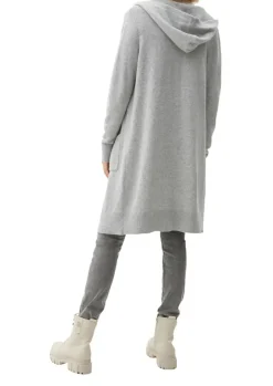 s.Oliver Damen Cardigan Kapuze aufgesetzte Taschen grau S22 2118908