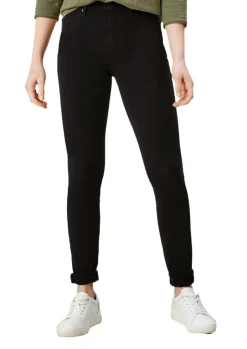 s.Oliver Damen Jeans Skinny hoher Bund 5-Pocket-Form schwarz S23 2110558