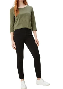 s.Oliver Damen Jeans Skinny hoher Bund 5-Pocket-Form schwarz S23 2110558