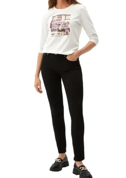 s. Oliver Damen Printshirt 3/4 Arm weiß S22 2121481