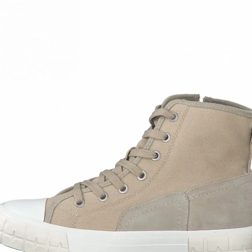 s.Oliver Damen Sneaker Hightop Canvas-Look beige S12 5-5-25206-28