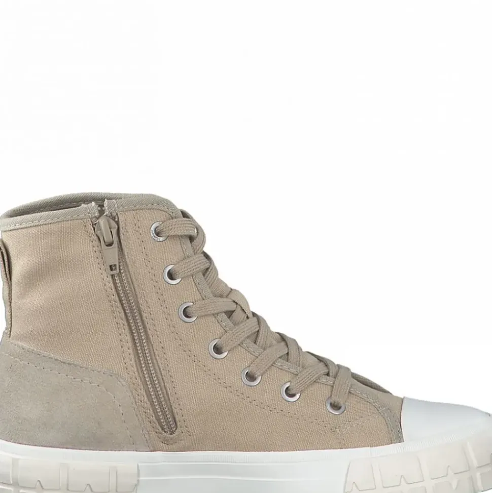 s.Oliver Damen Sneaker Hightop Canvas-Look beige S12 5-5-25206-28