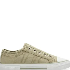 s.Oliver Damen Stoff- Sneaker Slipper sportlich grün, blau S14 5-24708-42