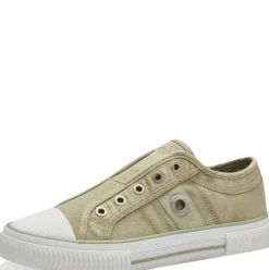 s.Oliver Damen Stoff- Sneaker Slipper sportlich grün, blau S14 5-24708-42