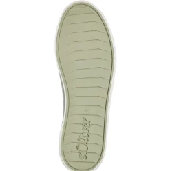 s.Oliver Damen Stoff- Sneaker Slipper sportlich grün, blau S14 5-24708-42