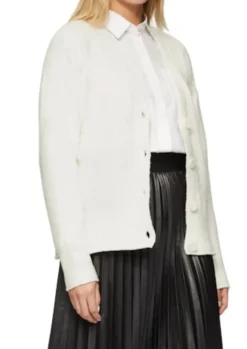 s.Oliver Eleganz Strickjacke Damen weiß&braun 2151607