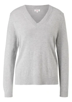 S.Oliver Feinstrickpullover aus Viskosemix grau, schwarz NOS 2118888